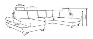 Lofti III U Shape Corner Sofa Bed - Msofas LTD