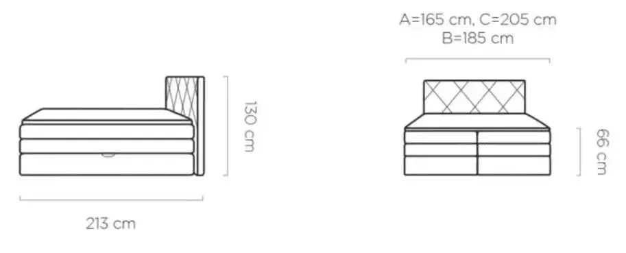 Bed Lungo dimensions