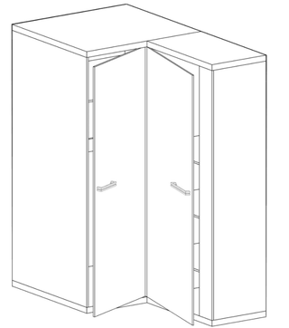 Mediolan Corner Wardrobe 102 - Msofas LTD