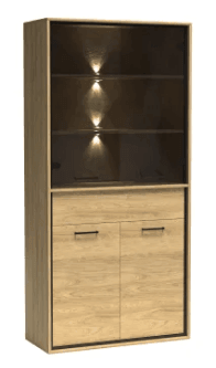 Mediolan Glass Cabinet - Msofas LTD