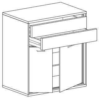 Mediolan Chest with Drawers and Doors - Msofas LTD