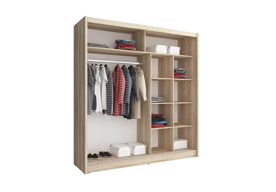 Maya 1 Alu 200 Single Mirror Wardrobe