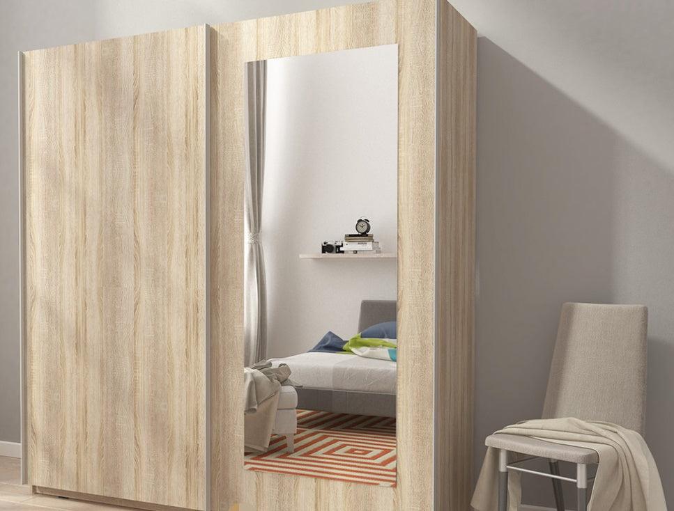 Mika Vlll 200 Single Mirror Wardrobe