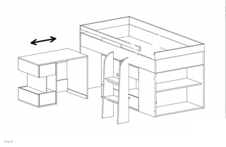 Mobi Mid Sleeper Bed - Msofas LTD