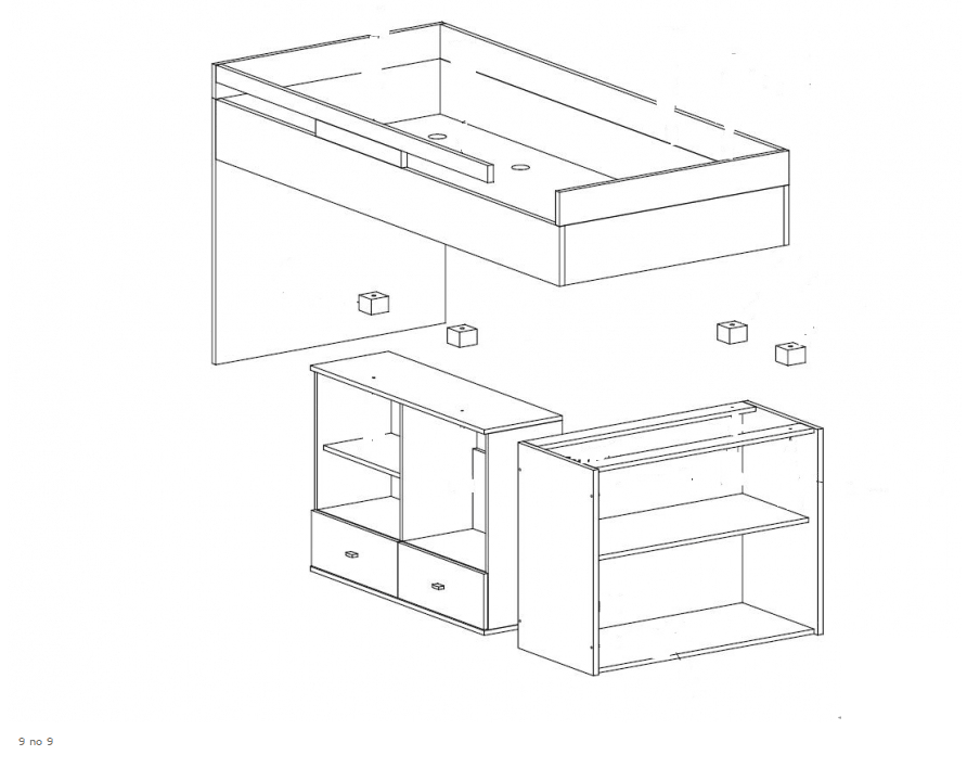 Mobi Mid Sleeper Bed