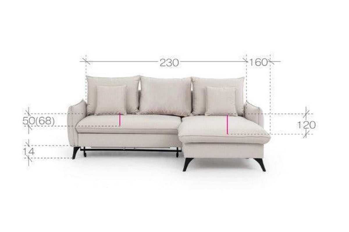 Modica Corner Sofa Bed With Storage