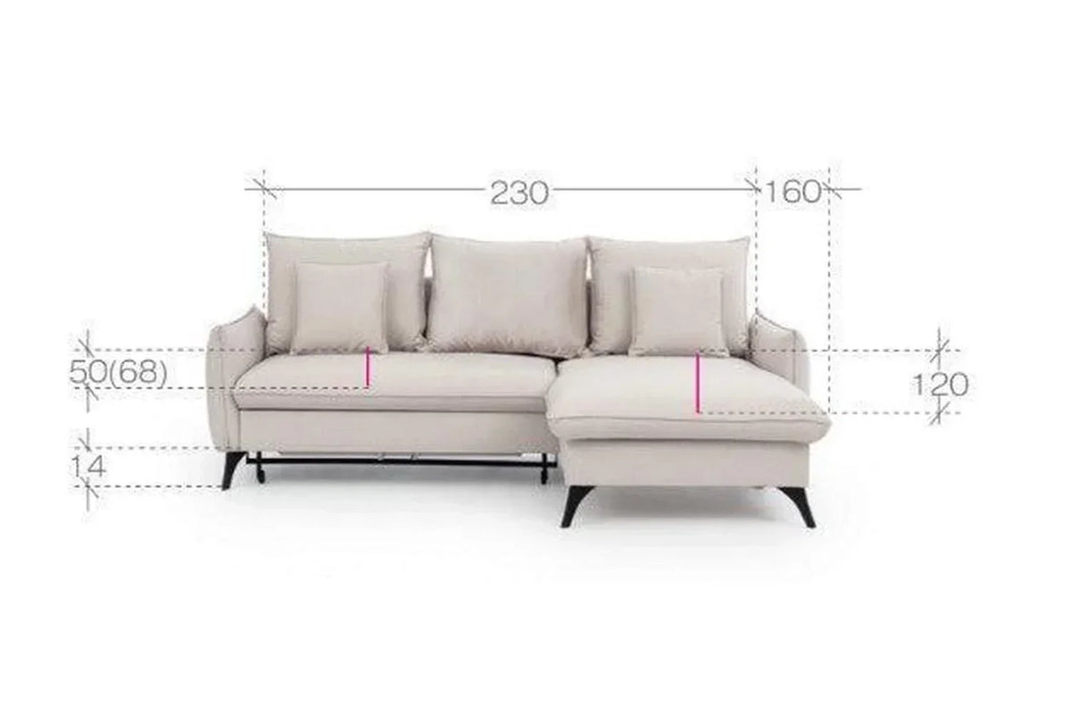 Modica Corner Sofa Bed With Storage