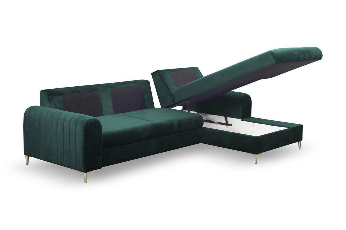 Monaco Express Delivery Corner Sofa Bed With Storage Kronos 9