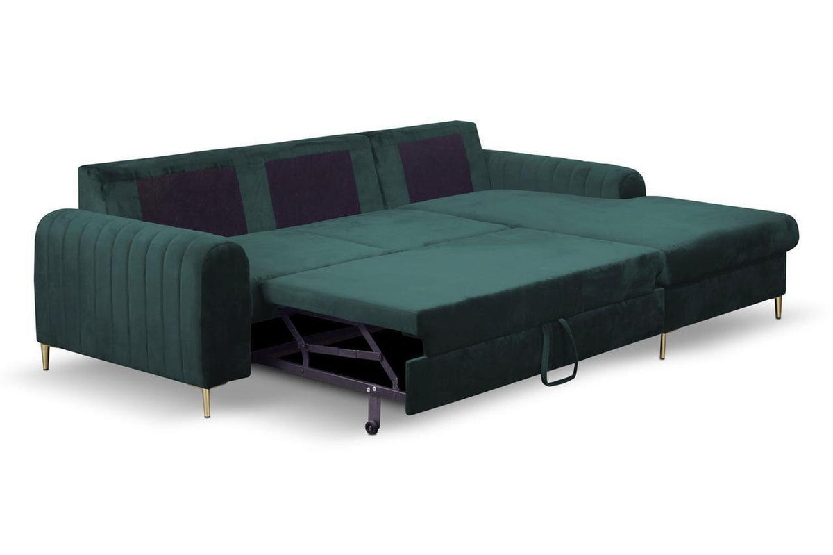 Monaco Express Delivery Corner Sofa Bed With Storage Kronos 9