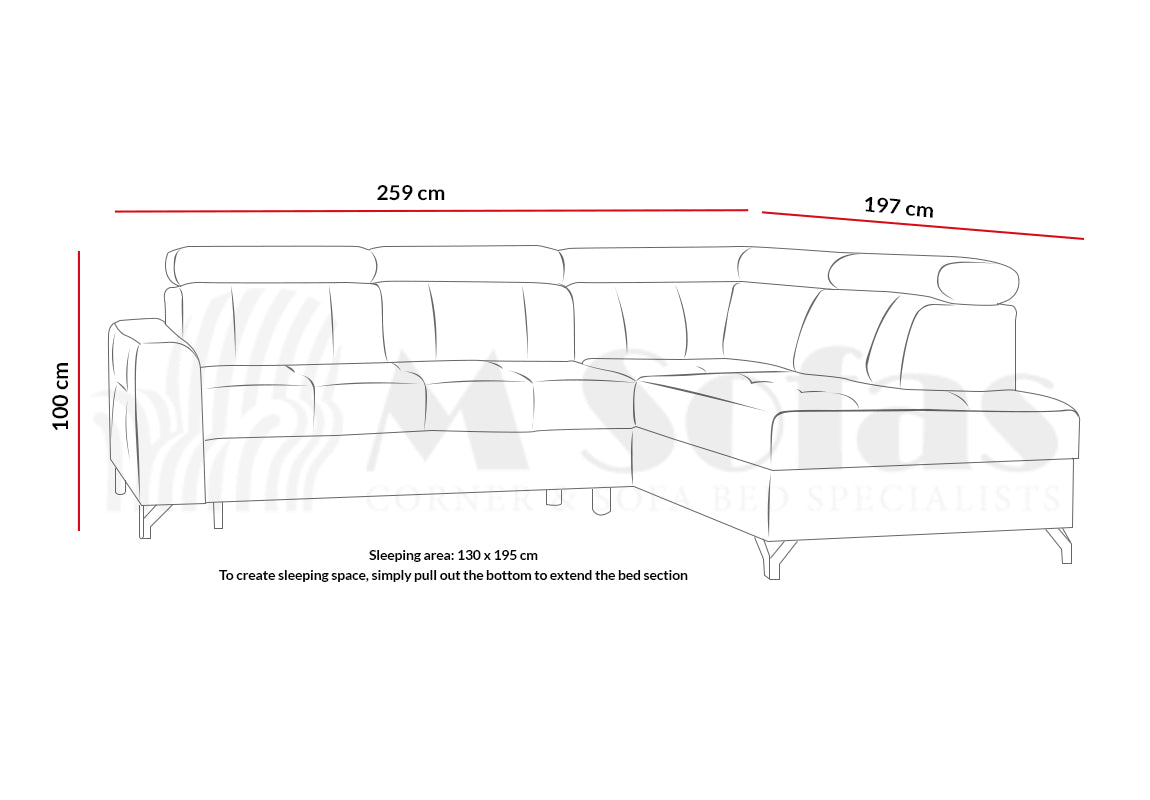 Moon Corner Sofa Bed