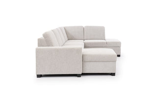 Narożna sofa Lukka U z funkcją spania i schowkiem