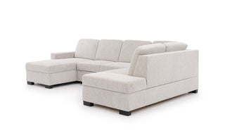 Narożna sofa Lukka U z funkcją spania i schowkiem
