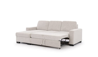 Rozkładana sofa narożna z funkcją spania i pojemnikiem na pościel Torentino