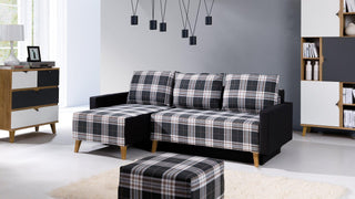 Memone Dark Corner Sofa Bed - Msofas LTD