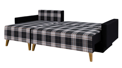 Memone Dark Corner Sofa Bed