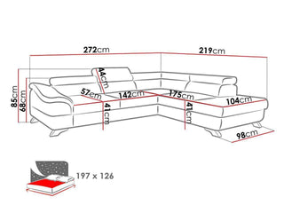 Lagos Corner Sofa Bed - Msofas LTD