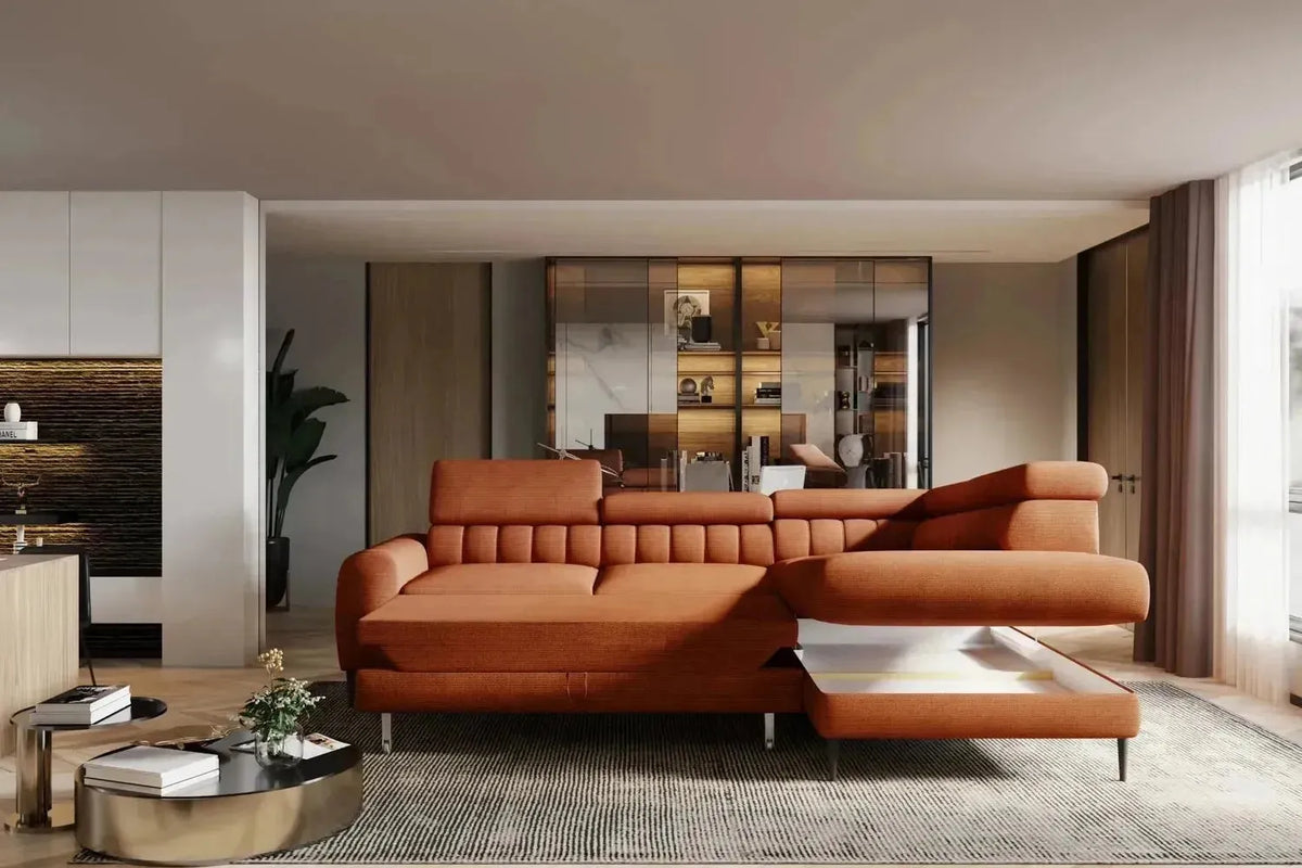 Navas L Corner Sofa Bed With Storage