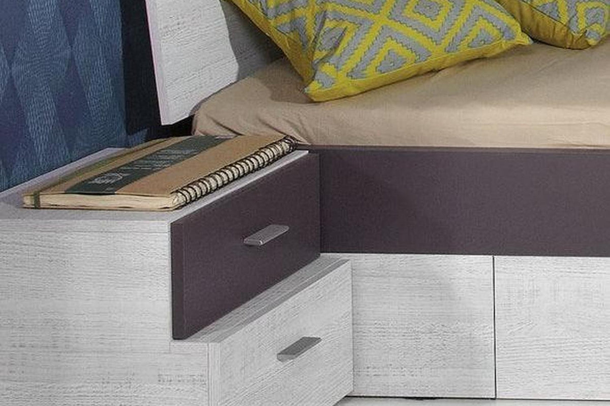 Next Express Delivery Bedside Table White Pine/ Violet