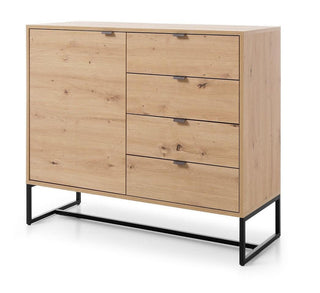 Amber 1 Door 4 Drawer Sideboard - Msofas LTD