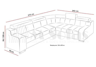 Oscar I Corner Sofa Bed - Msofas LTD