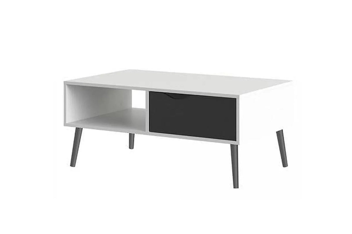 Oslo Express Delivery Coffee Table In Black And White Matt