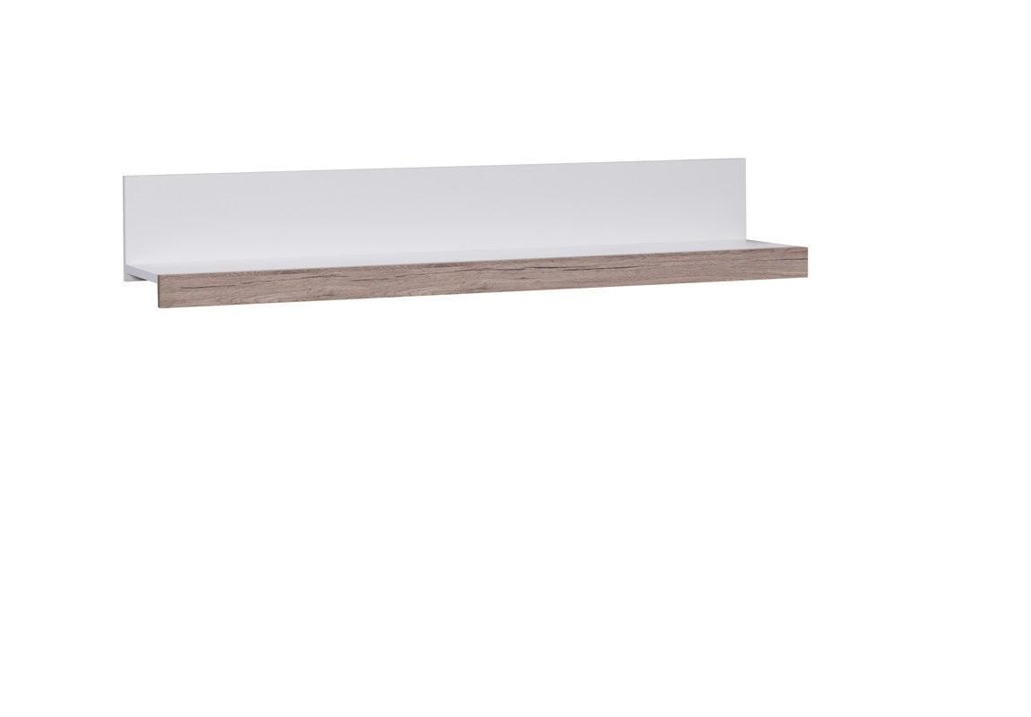 Oviedo Wall Shelf 135 White / Dark San Remo