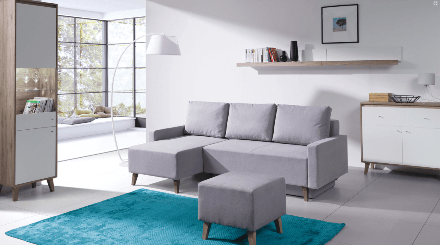 Oviedo Footstool Grey - Msofas LTD