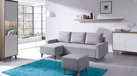 Oviedo Corner Sofa Bed Grey