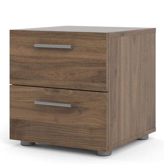 Pepe Bedside 2 Drawers in Walnut - Msofas LTD