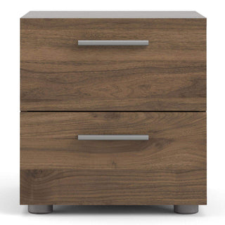 Pepe Bedside 2 Drawers in Walnut - Msofas LTD