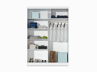 Paris 150 Graphite Wardrobe with Mirror - Msofas LTD