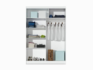 Paris 150 Graphite Wardrobe with Mirror Fast Delivery - Msofas LTD