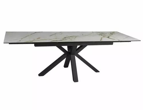 Table Columbus Ceramic Amber Bianco