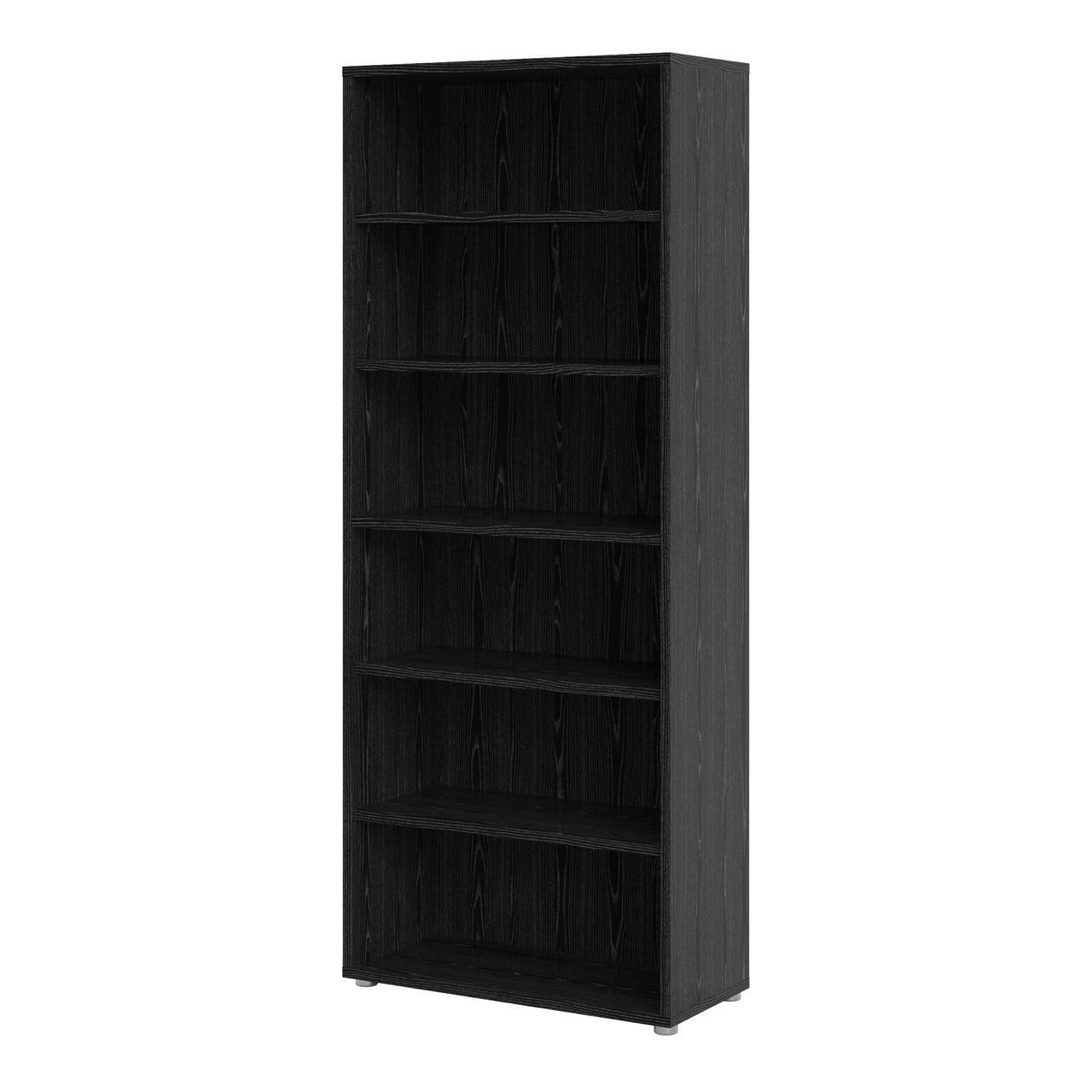 Prima Bookcase 5 Shelves in Black Woodgrain