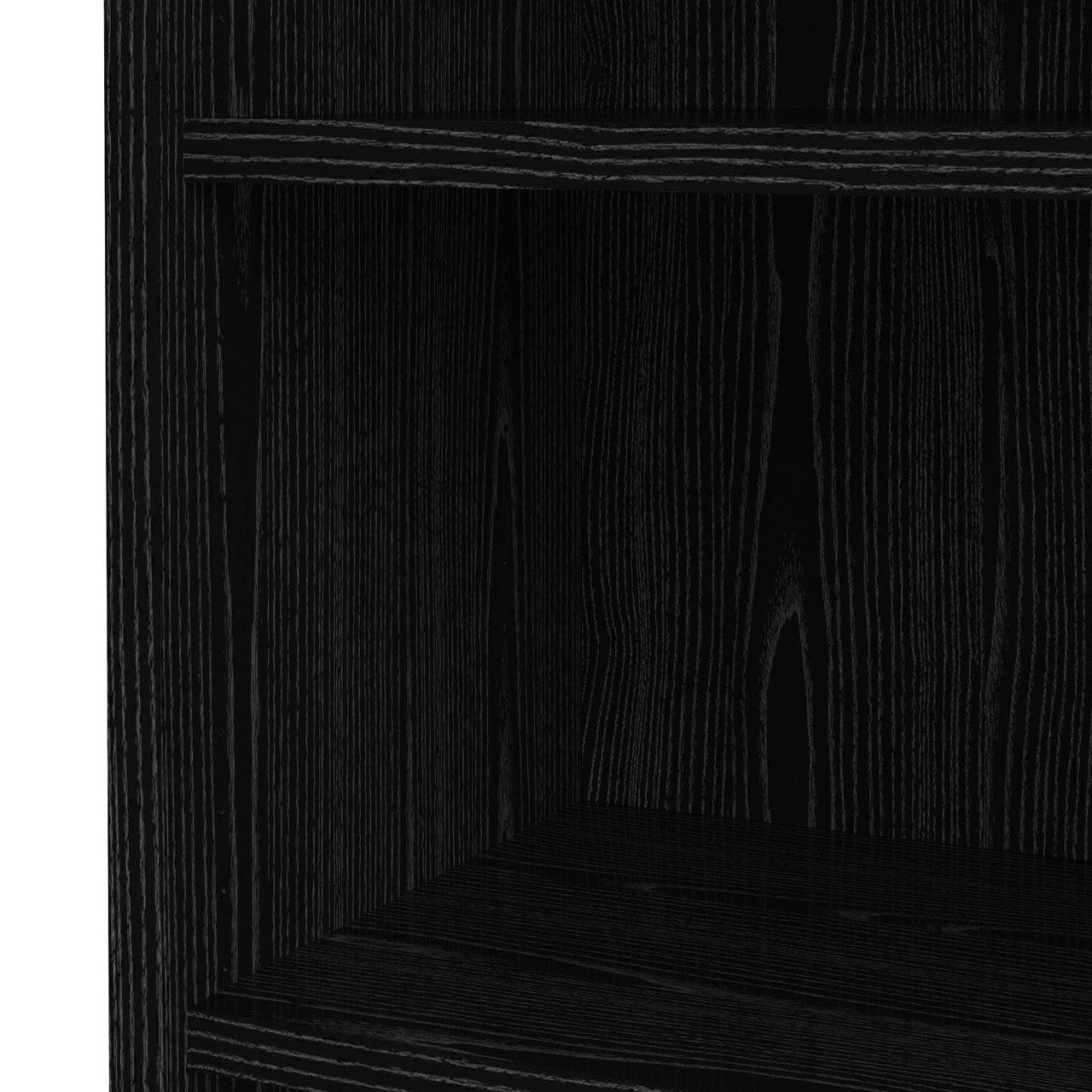 Prima Bookcase 5 Shelves in Black Woodgrain