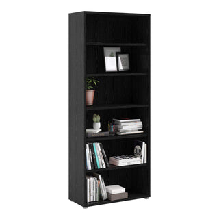 Prima Bookcase 5 Shelves in Black Woodgrain - Msofas LTD