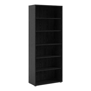 Prima Bookcase 5 Shelves in Black Woodgrain - Msofas LTD