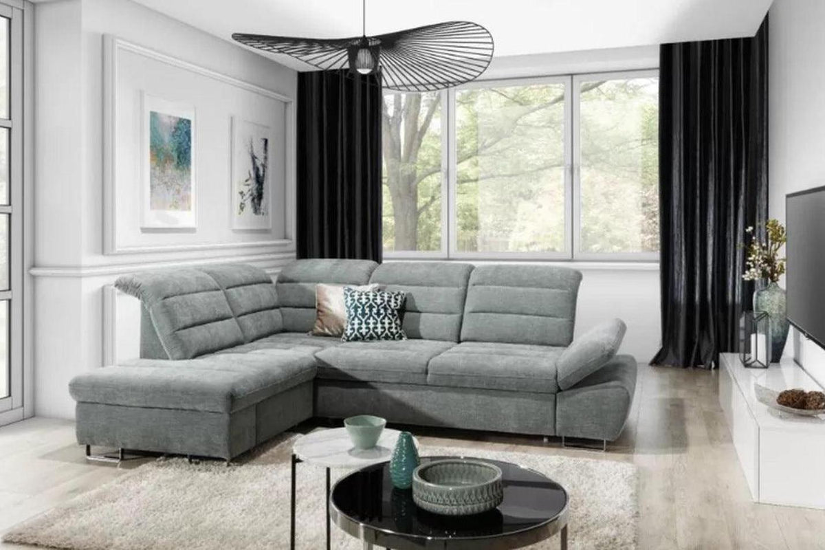 Roman II Corner Sofa Bed With Storage Milton 14/Kronos 07