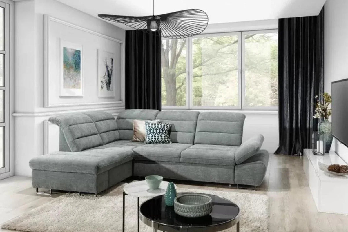 Roman II Corner Sofa Bed With Storage Milton 14/Kronos 07