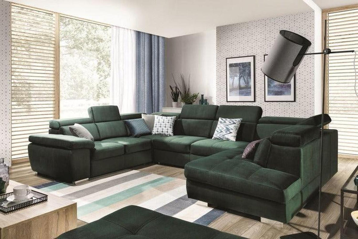 Rosso III Express Delivery U Shape Corner Sofa Bed Inari 91