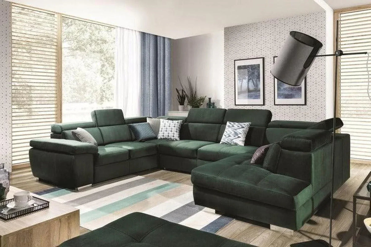 Rosso III Express Delivery U Shape Corner Sofa Bed Inari 91
