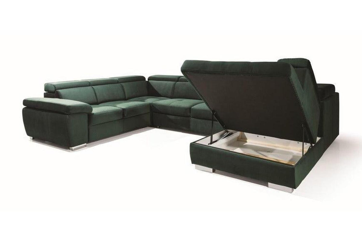 Rosso III Express Delivery U Shape Corner Sofa Bed Inari 91