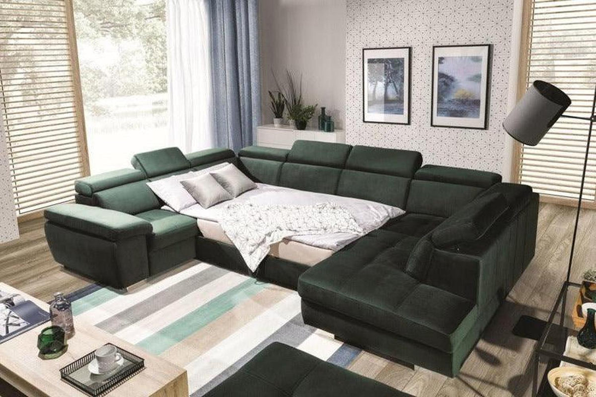 Rosso III Express Delivery U Shape Corner Sofa Bed Inari 91
