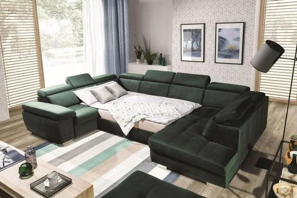 Rosso III Express Delivery U Shape Corner Sofa Bed Inari 91