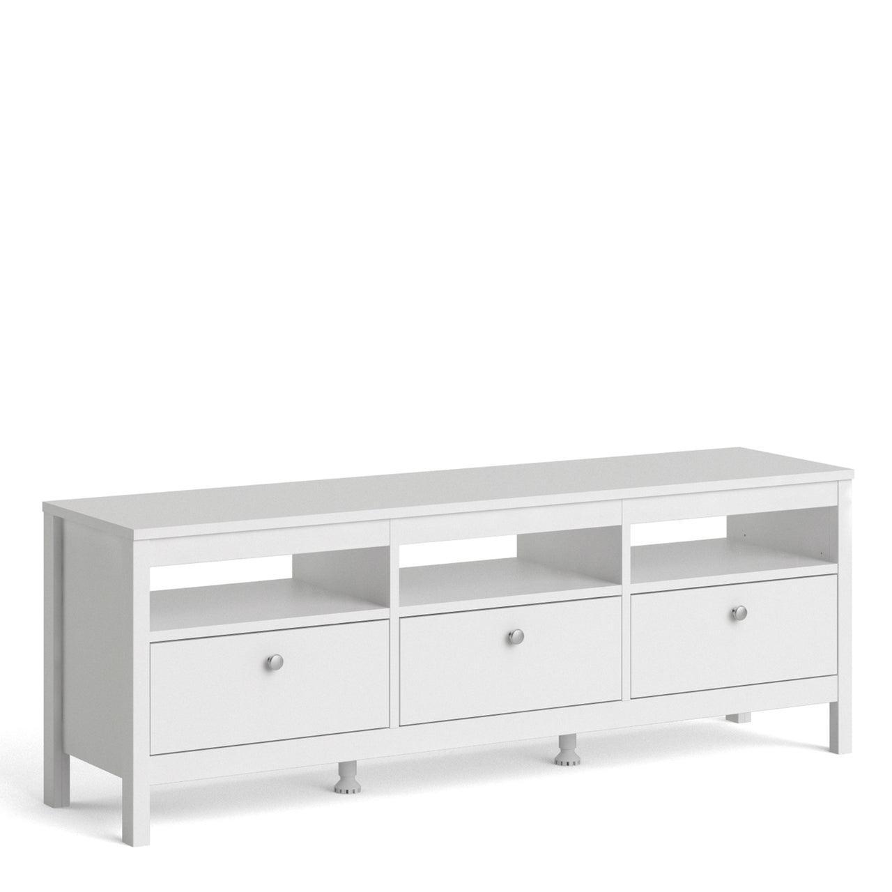 Madrid Tv-Unit 3 Drawers in White