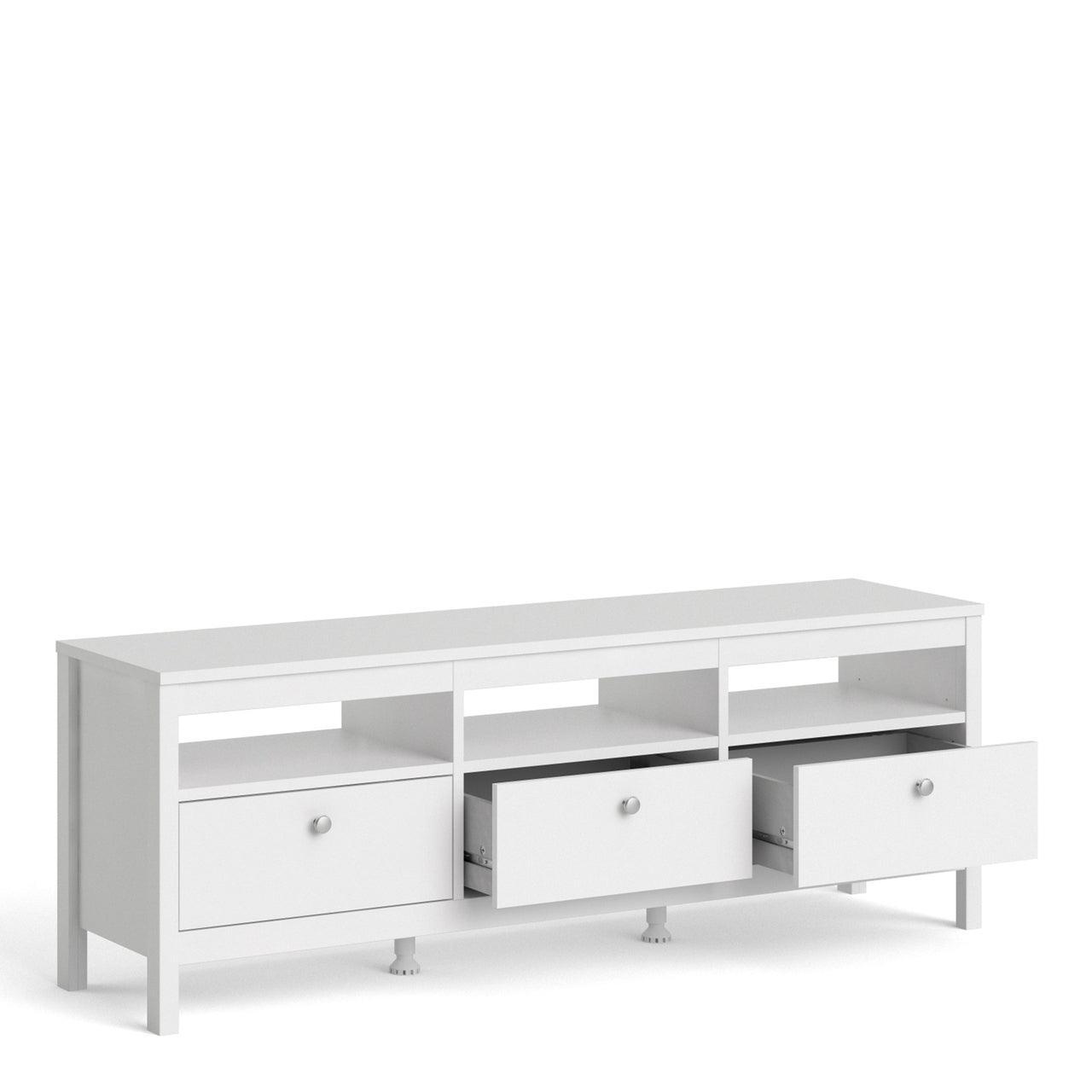 Madrid Tv-Unit 3 Drawers in White