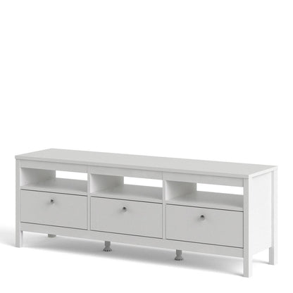 Madrid Tv-Unit 3 Drawers in White