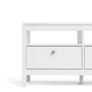 Madrid Tv-Unit 3 Drawers in White - Msofas LTD