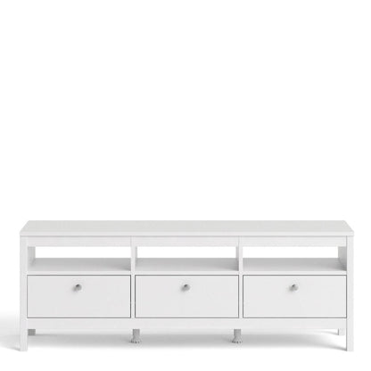 Madrid Tv-Unit 3 Drawers in White