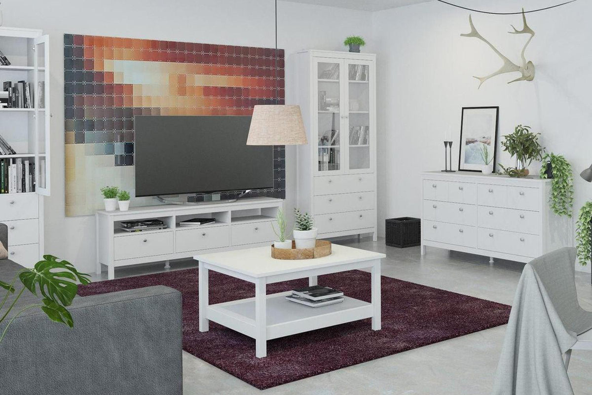 Madrid Tv-Unit 3 Drawers In White